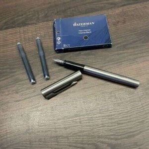 waterman Allure Graduate Fountain Pen Satin Grey Fine Nib SEE DESCRIPTION